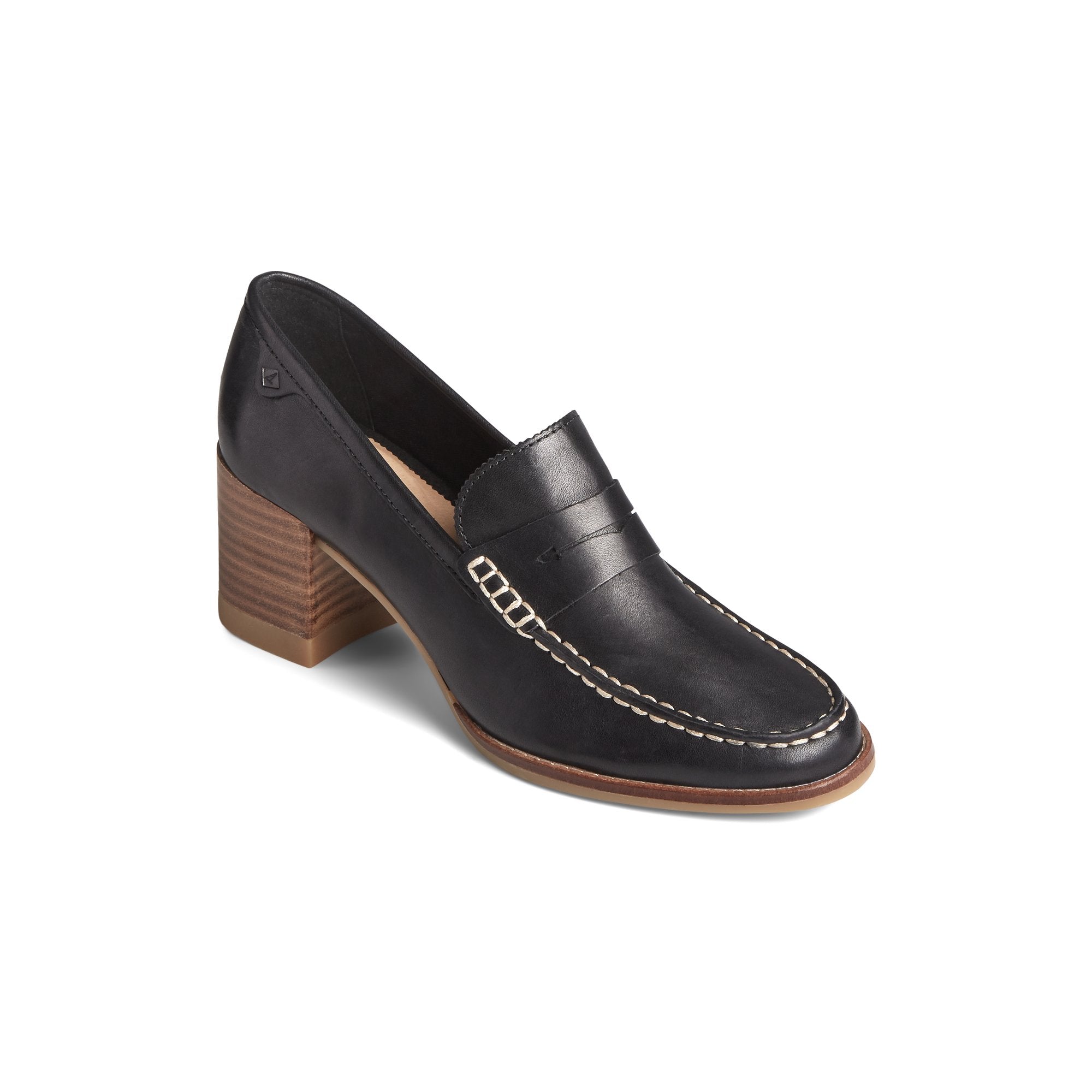 Seaport Penny Heel Leather Loafer - Image 3